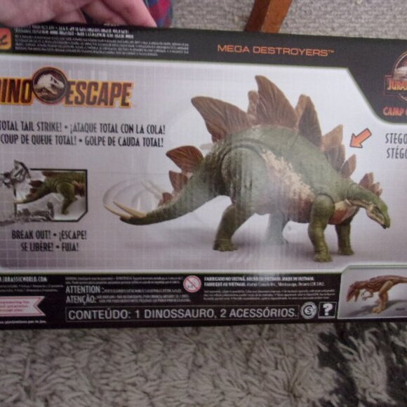 Mattel Jurassic World Toys Camp Cretaceous Mega Destroyers Stegosaurus Dinosaur - Picture 2 of 3